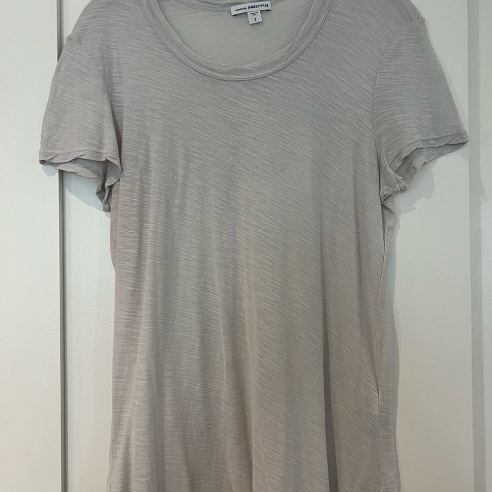 James Perse Light Gray Short Sleeve Tee